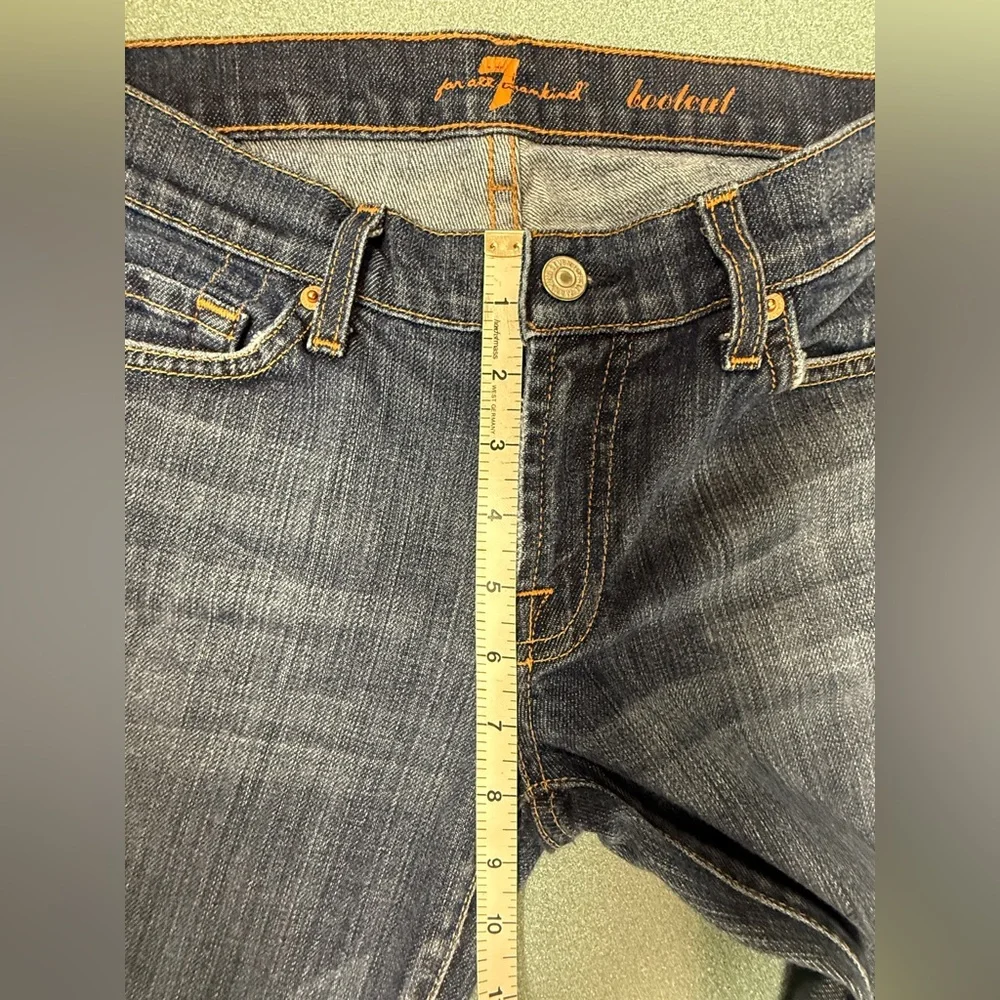 7 For All Mankind Dark Blue Bootcut Straight Leg Jeans Women’s 29 - Picture 7 of 8